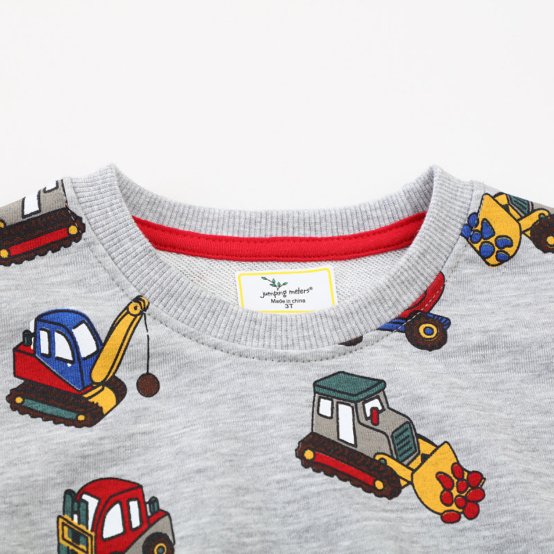 Jungen Sweatshirt mit kreativen Baustellenfahrzeug-Motiven Echo Archiv