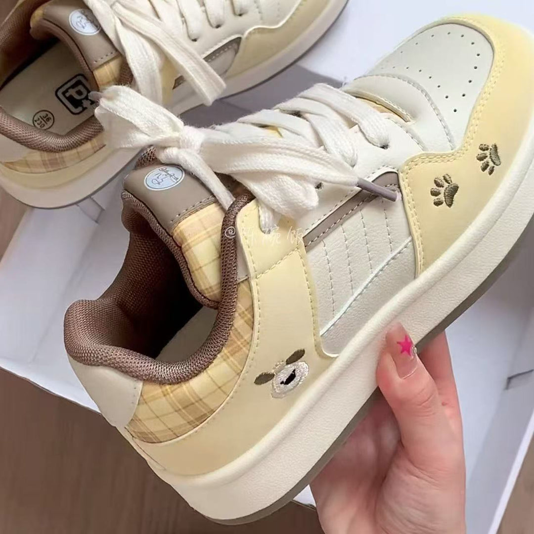 Damen Freizeitsneakers mit karierter Applikation und weicher Polsterung Echo Archiv