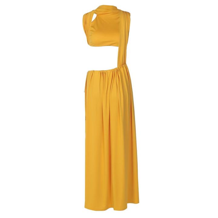 Damen Elegantes Maxi-Kleid mit seitlichem Schlitz und innovativem Oberteil Echo Archiv