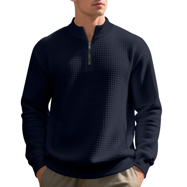Herren Stepppullover mit modernem Kragen und praktischen Taschen Echoarchiv