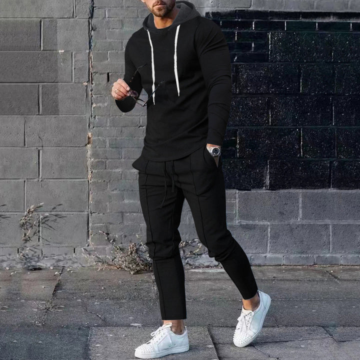 Herren modisches Hoodie mit sportlicher Passform und kontrastierenden Details Echoarchiv