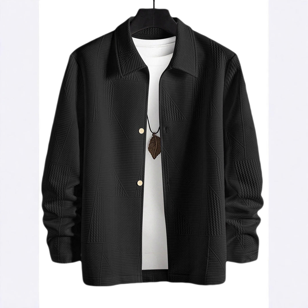 Herren modische Hemdjacke mit strukturiertem Design und praktischen Knöpfen Echoarchiv