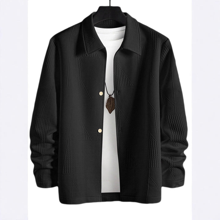 Herren modische Hemdjacke mit strukturiertem Design und praktischen Knöpfen Echoarchiv