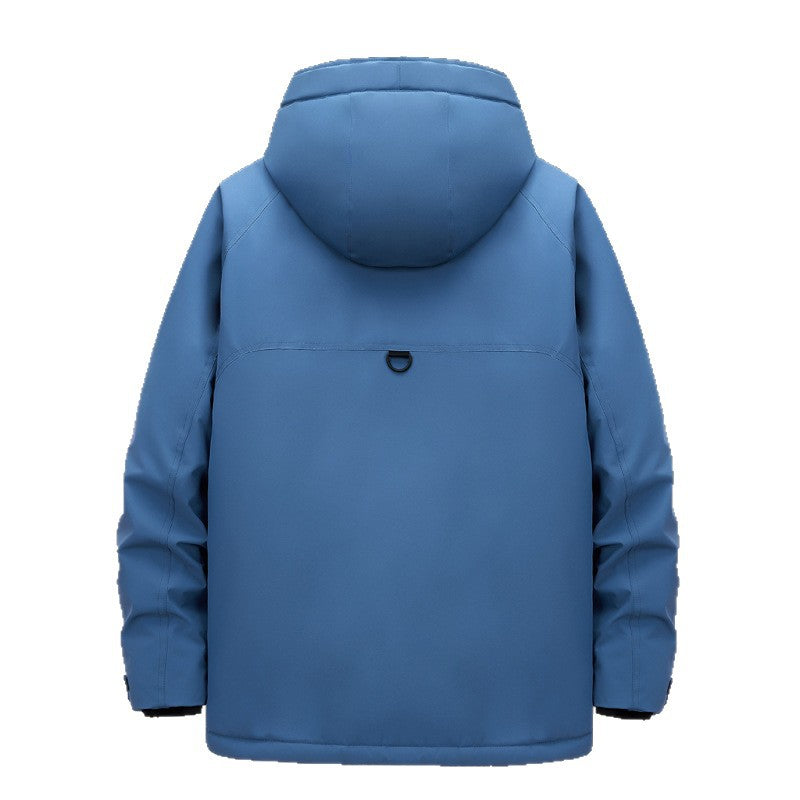 Herren Technischer Parka mit wasserdichter Softshell-Außenhülle und gesteppter Thermoisolierung Echoarchiv