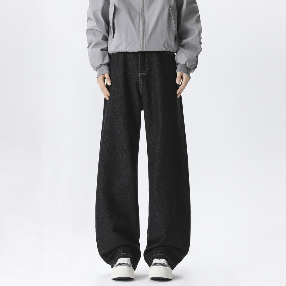 Herren Baggy-Jeans im Ultraweiten Denim-Schnitt mit hoher Leibhöhe & Deep‑Cuff-Optik Echoarchiv