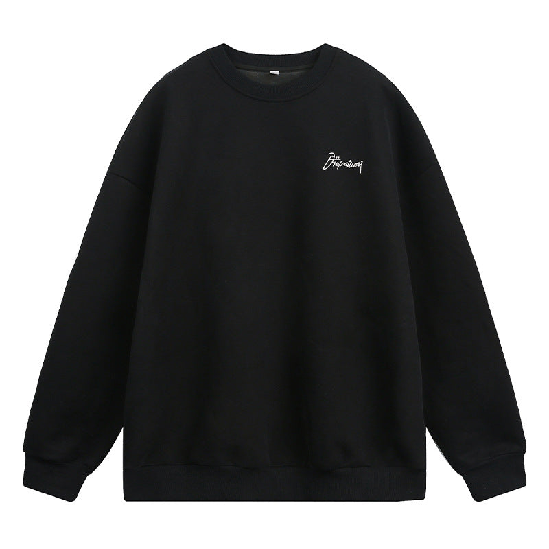 Unisex Minimalistisches Boxy-Sweatshirt mit kleinem Script-Logo und Fleece-Innenfutter Echo Archiv