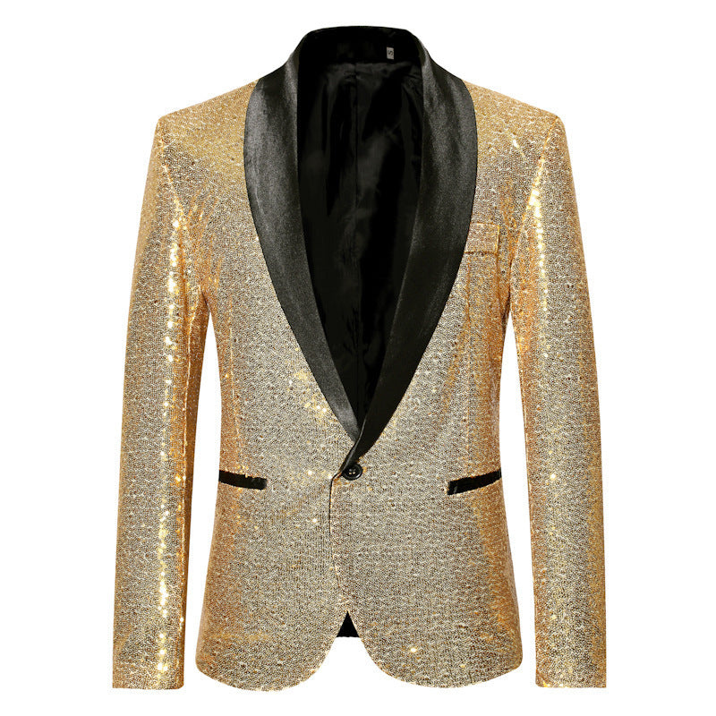 Herren Funktionsjacke aus glitzerndem Paillettenmaterial Echoarchiv