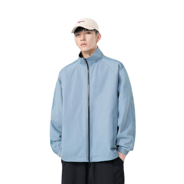Herren Oversize Übergangsjacke mit Raglanärmeln, Stehkragen und elastischen Bündchen Echoarchiv