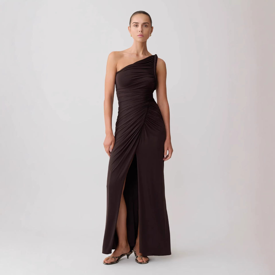 Damen Elegantes Wickelkleid mit asymmetrischem Schnitt Echo Archiv