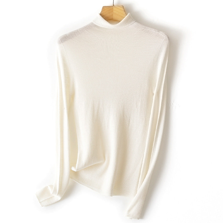 Damen Leichter Feinstrick-Rollkragenpullover mit fließender Passform Echoarchiv