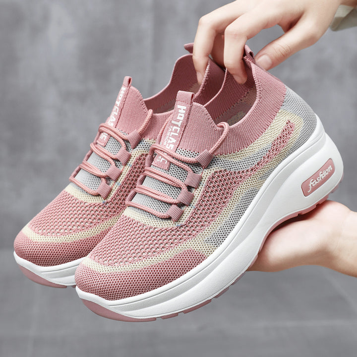 Damen nan gestrickter Sockensneaker mit ergonomischer Komfortsohle und dämpfender Plateauzwischensohle Echo Archiv