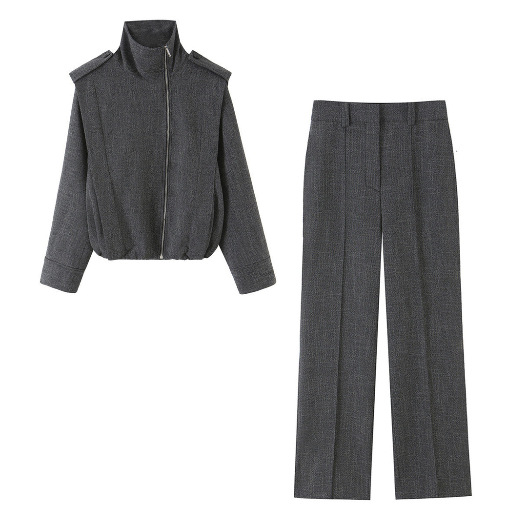 Damen Bundfaltenhose mit hoher Taille und geradem Bein Echo Archiv