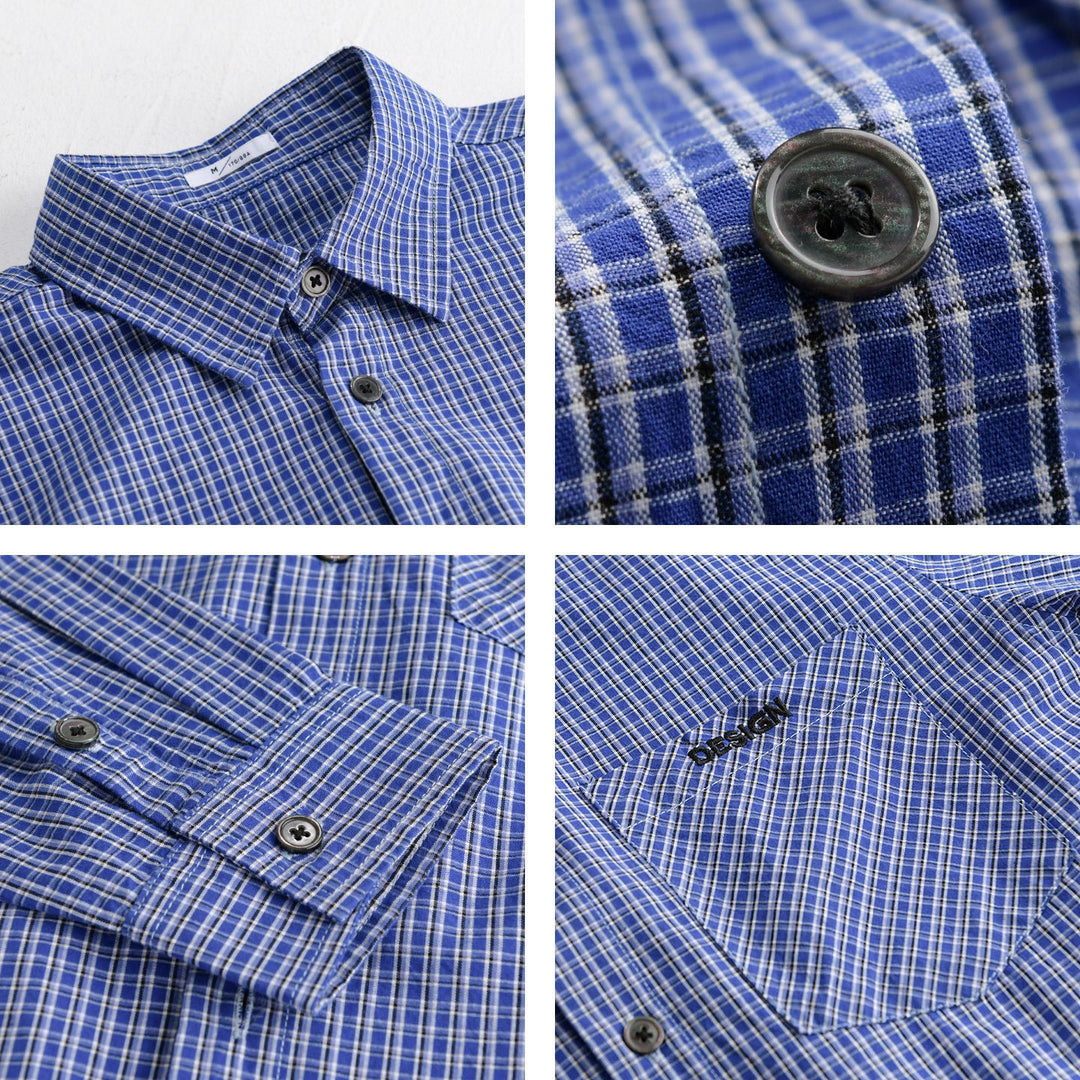 Herren Karo-Layering-Hemd im Overshirt-Stil aus weichem Baumwollpopeline Echoarchiv