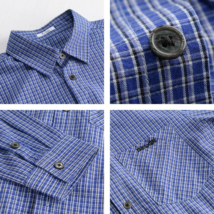 Herren Karo-Layering-Hemd im Overshirt-Stil aus weichem Baumwollpopeline Echoarchiv