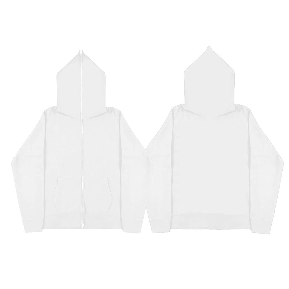 Unisex Kapuzenjacke mit durchgehendem Reißverschluss, doppellagiger Kapuze und Kängurutaschen – Auréline