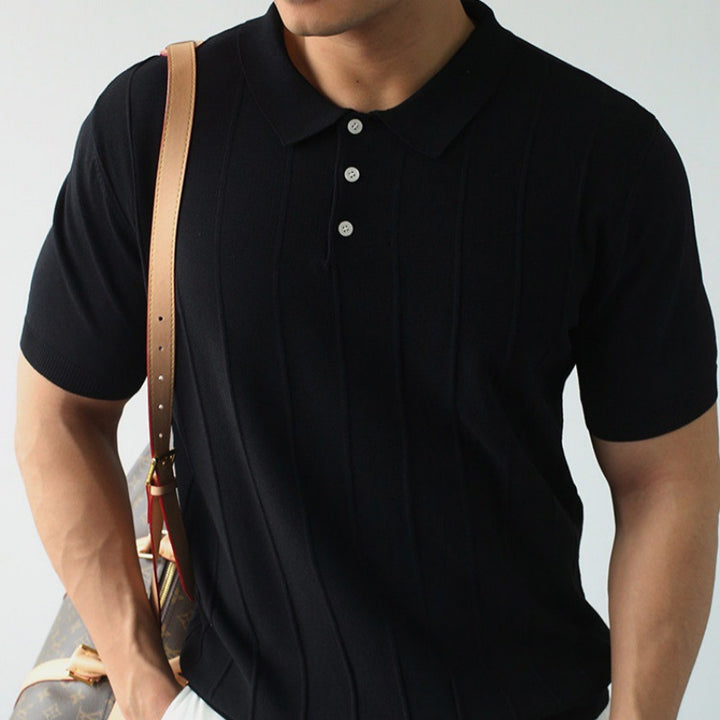 Herren Kurzarm Poloshirt mit Struktur Echo Archiv