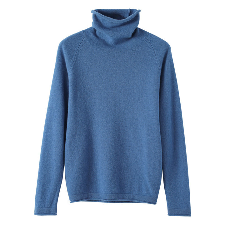 Damen Weicher Rollkragenpullover aus Kaschmir‑Look mit Daumenloch und figurbetonter Silhouette Echoarchiv