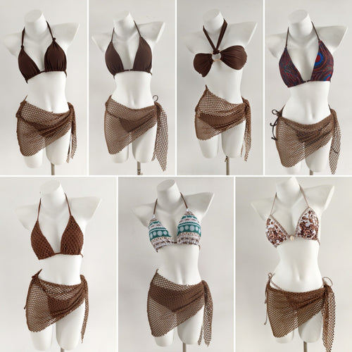 Damen Triangel-Bikini mit modischen Netzrock-Details Echo Archiv