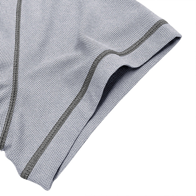 Herren Kurzarmshirt mit modischem Henley-Kragen Echoarchiv