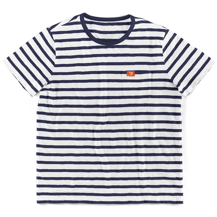 Herren gemustertes T-Shirt mit Brusttasche Echoarchiv
