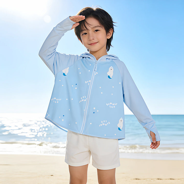 Jungen atmungsaktive Kapuzenjacke mit UV-Schutz Echo Archiv