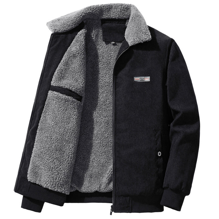Herren Gemütliche und stylishe Cordjacke mit Fleece-Futter Echo Archiv