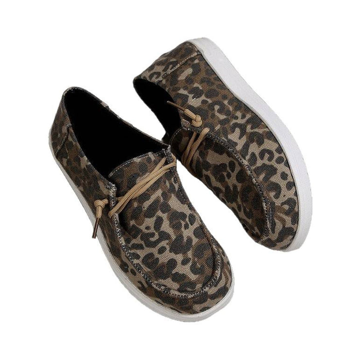 Damen Modische Loafers mit Leo-Muster Echo Archiv