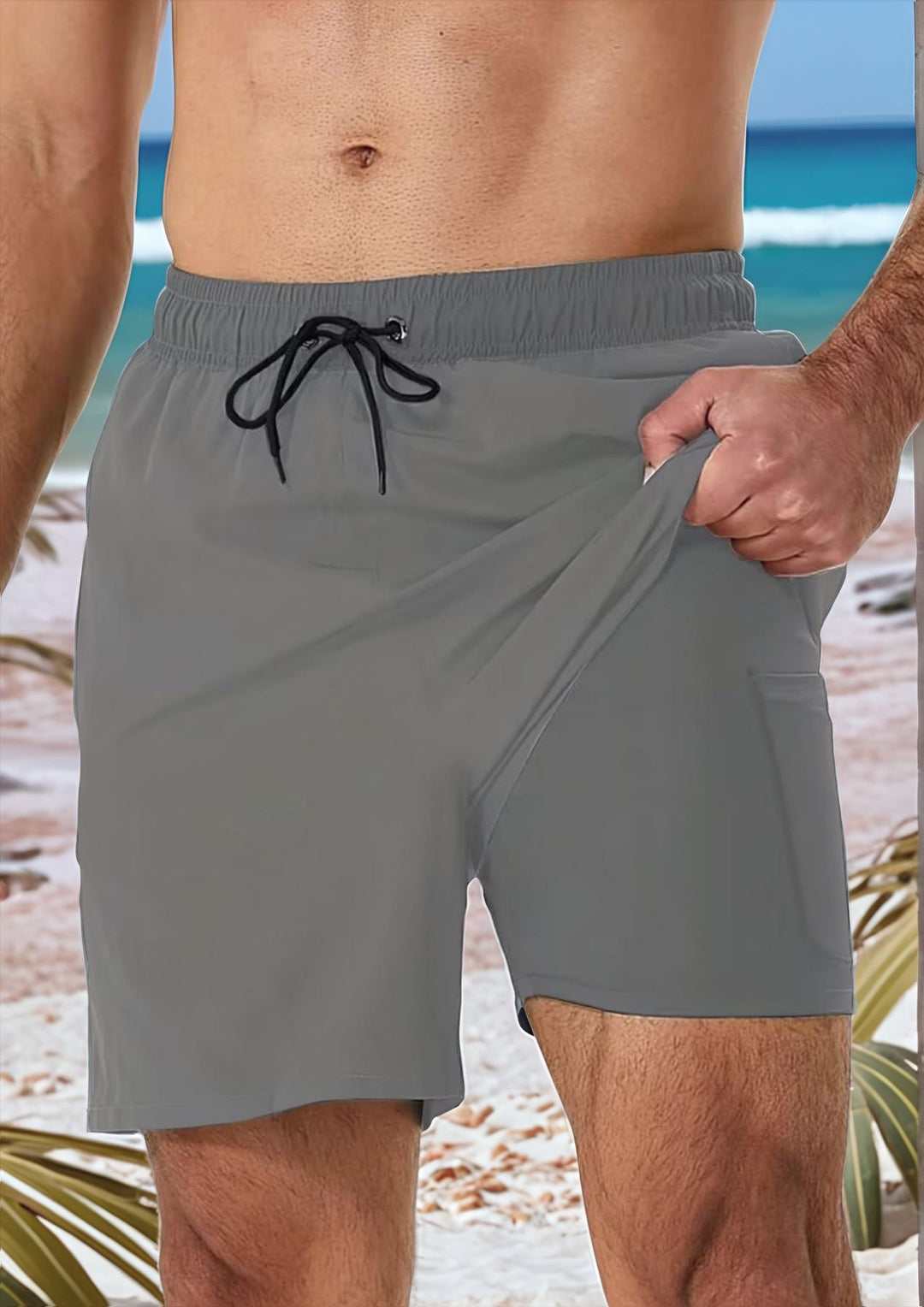 Herren Komfortable Badeshorts Echo Archiv
