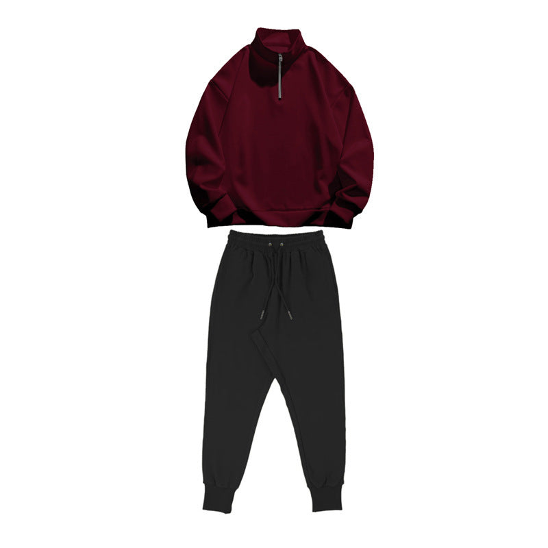 Herren lässiges Trainingsanzug-Set mit praktischen Taschen und modernem Stehkragen Echoarchiv