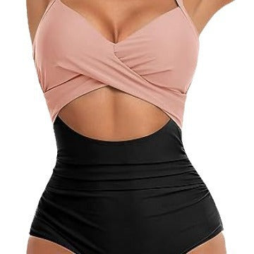 Damen Cut-Out Badeanzug mit Kreuzgurt Echo Archiv