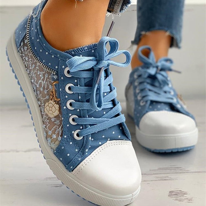 Damen nan lässige Sneaker mit Plateau-Sohle und seitlichem Reißverschluss Echo Archiv