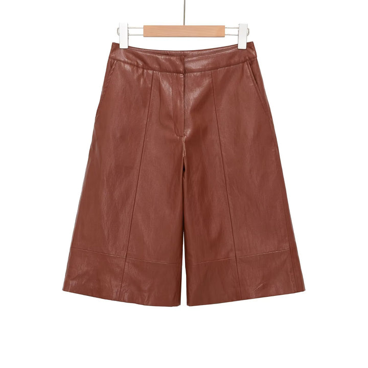 Damen elegante Culotte aus hochwertigem Leder mit weitem Schnitt Echo Archiv