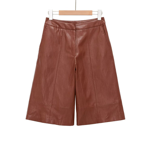 Damen elegante Culotte aus hochwertigem Leder mit weitem Schnitt Echo Archiv