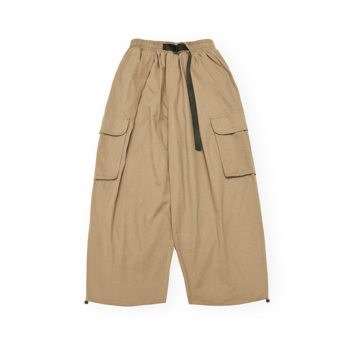 Unisex Weite Cargo-Hose im Cropped-Utility-Stil mit Tunnelzugbund und großen Klappentaschen Echo Archiv