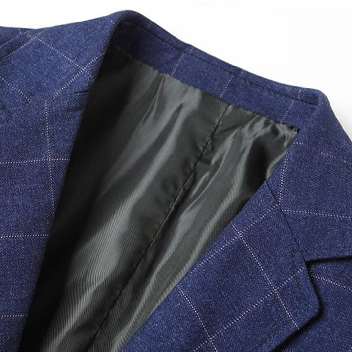 Herren Slim-Fit Sakko im Karo-Look mit klassischem Knopfverschluss Echo Archiv