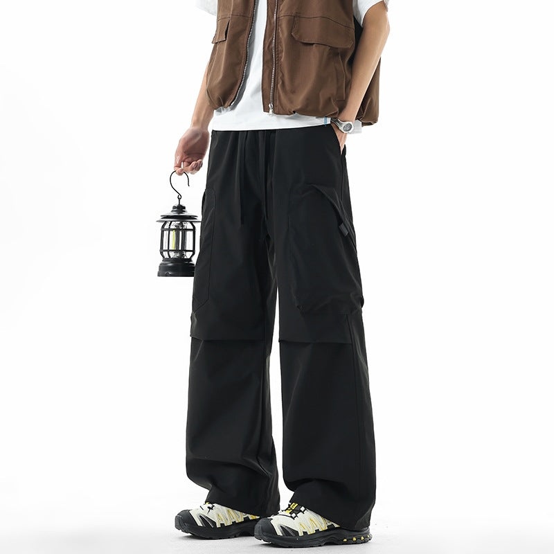 Herren Weite technische Cargo-Freizeithose mit Tunnelzug, Multifunktionstaschen & Outdoor‑Performance Echoarchiv