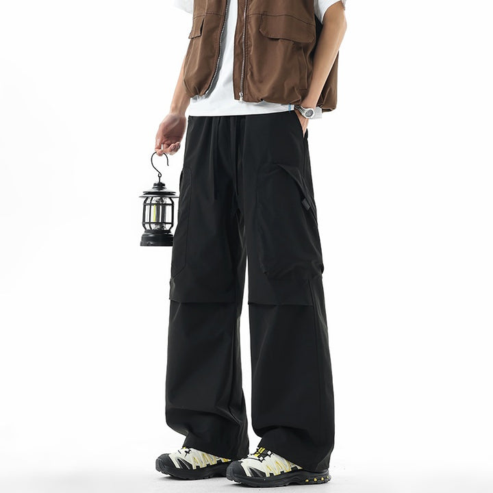 Herren Weite technische Cargo-Freizeithose mit Tunnelzug, Multifunktionstaschen & Outdoor‑Performance Echoarchiv