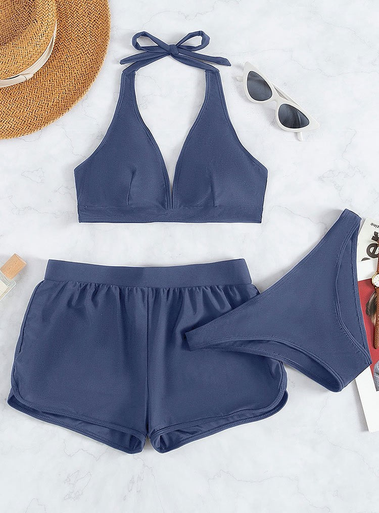 Damen Sport-Bikini-Set mit hoch geschnittenem Oberteil und komfortablen Shorts Echo Archiv
