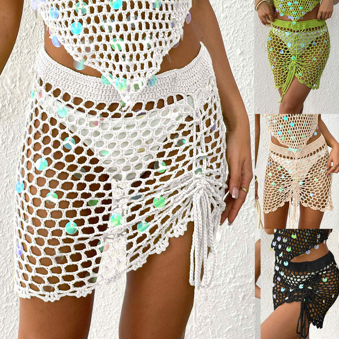 Damen Häkel-Strandsarong mit dekorativen Pailletten Echo Archiv