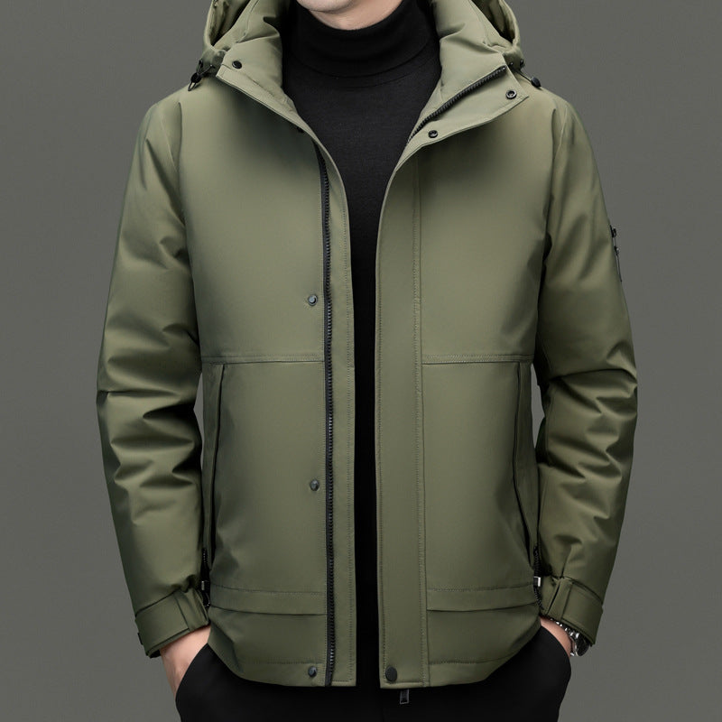 Herren Winterjacke mit verstellbarem Kragen und wasserabweisendem Material Echoarchiv