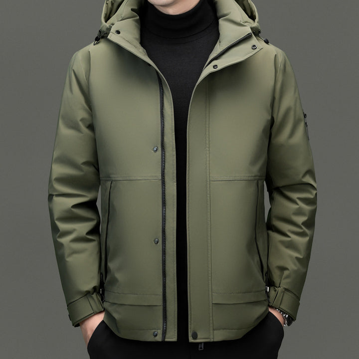 Herren Winterjacke mit verstellbarem Kragen und wasserabweisendem Material Echoarchiv