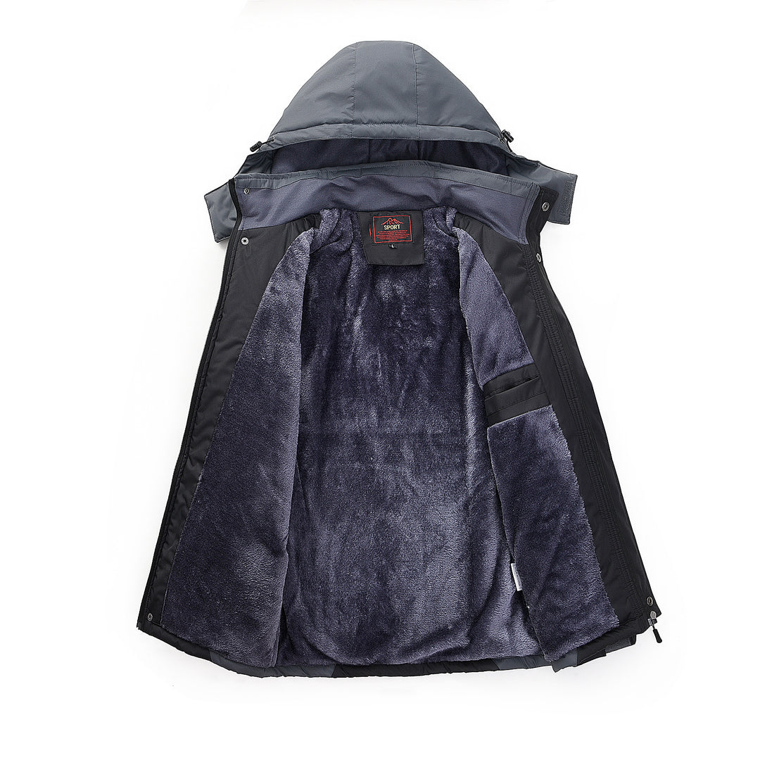 Herren Wasser- und winddichte Outdoorjacke mit wärmender Fleece-Innenlage und abnehmbarer Kapuze Echo Archiv