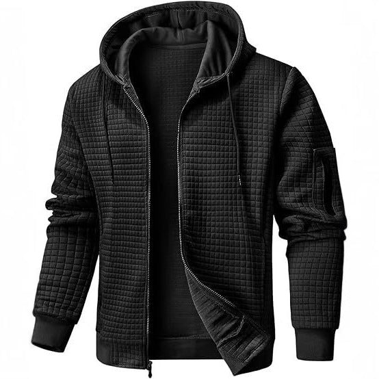 Herren Kapuzenjacke mit strukturiertem Quilt-Design Echoarchiv