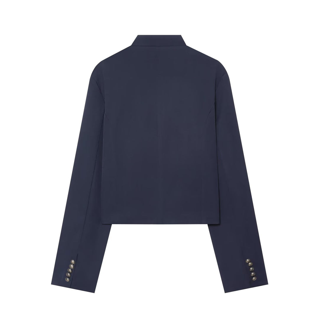 Damen Cropped-Blouson im militärischen Stil mit Zierkordeln und Stehkragen Echo Archiv