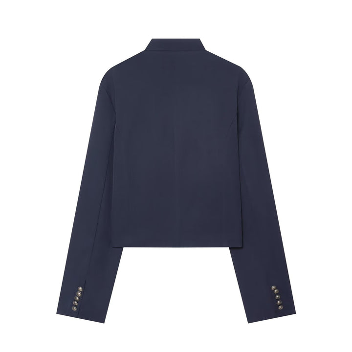 Damen Cropped-Blouson im militärischen Stil mit Zierkordeln und Stehkragen Echo Archiv