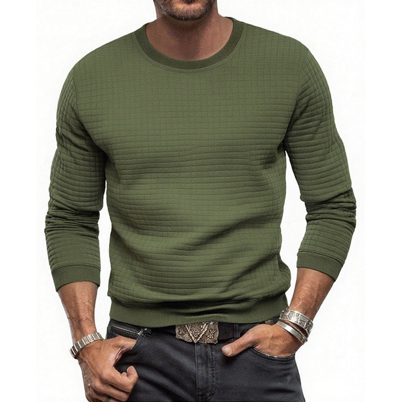 Herren nan strukturiertes Rundhals-Sweatshirt aus gesteppter Baumwollmischung Echo Archiv