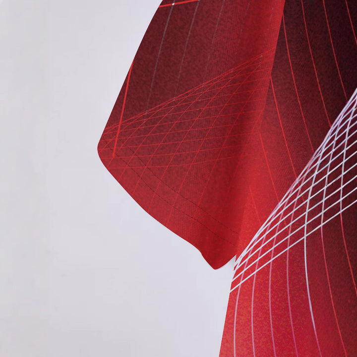Herren Poloshirt mit dynamischem geometrischem Design und atmungsaktiver Textur Echoarchiv