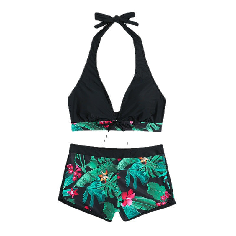 Damen Triangel-Bikini mit floralem Shorts-Design Echo Archiv