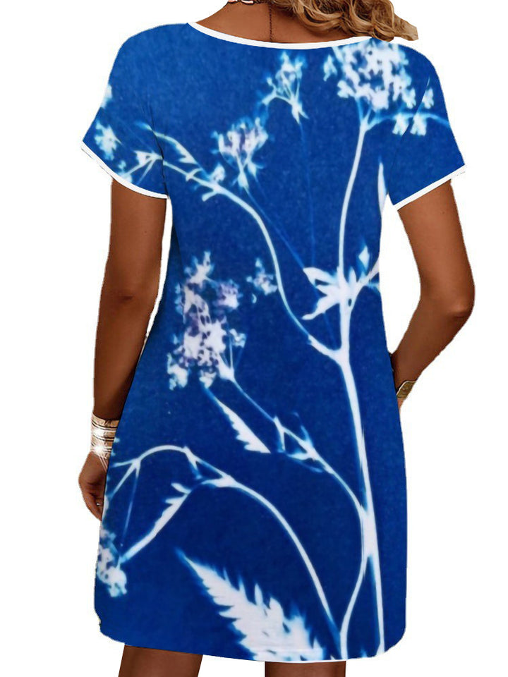 Damen Sommerliches T-Shirt-Kleid mit floralem Print Echo Archiv