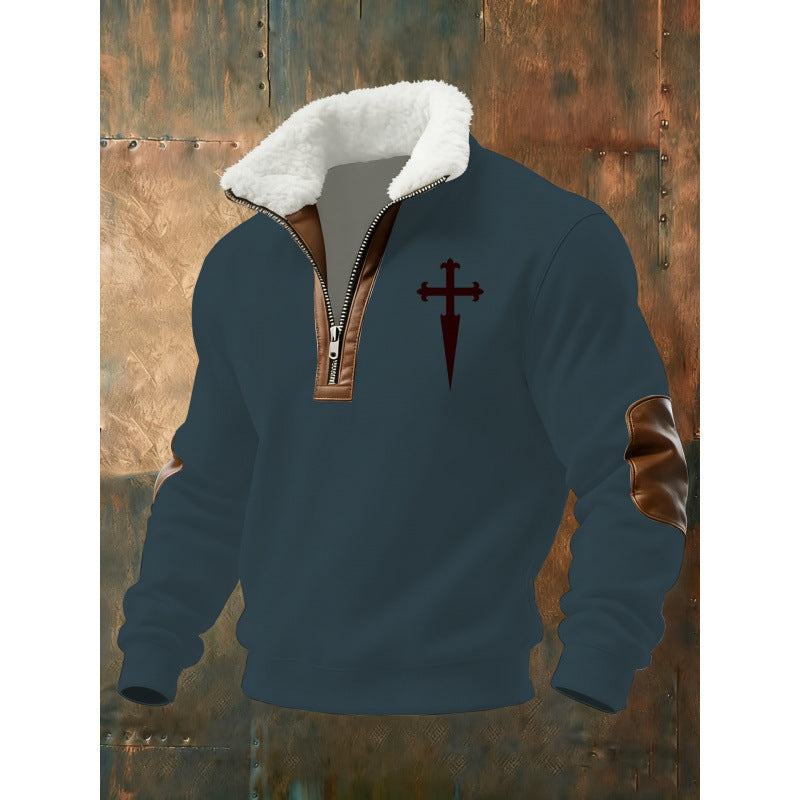 Herren Klassischer Kapuzenpullover mit Fleece-Detail Echoarchiv